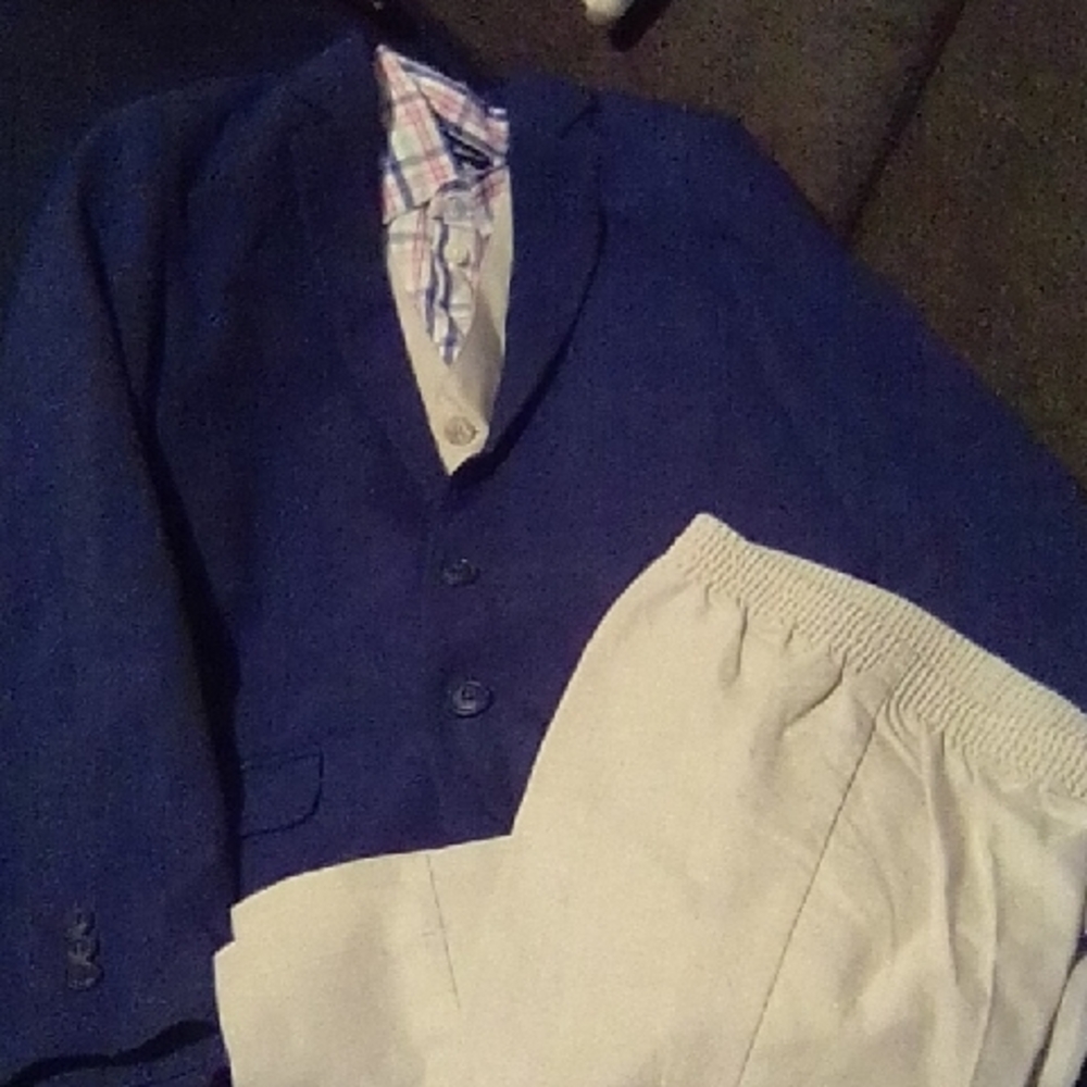 Izod Blue and Cream Sport Coat Blazer